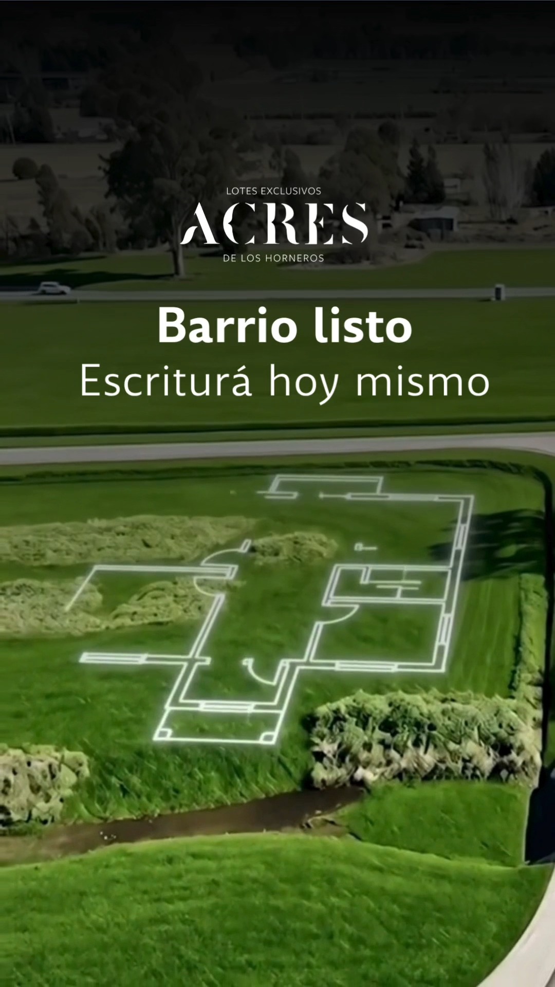 Hay proyectos que empiezan con una idea, otros empiezan con el lugar correcto.  Acres es un barrio de solo 80 lotes, con infraestructura pronta y entrega inmediata, en el ingreso a Camino de los Horneros. ¡Contactanos por más información: 094 464 351!  Tu futuro ya tiene dirección.