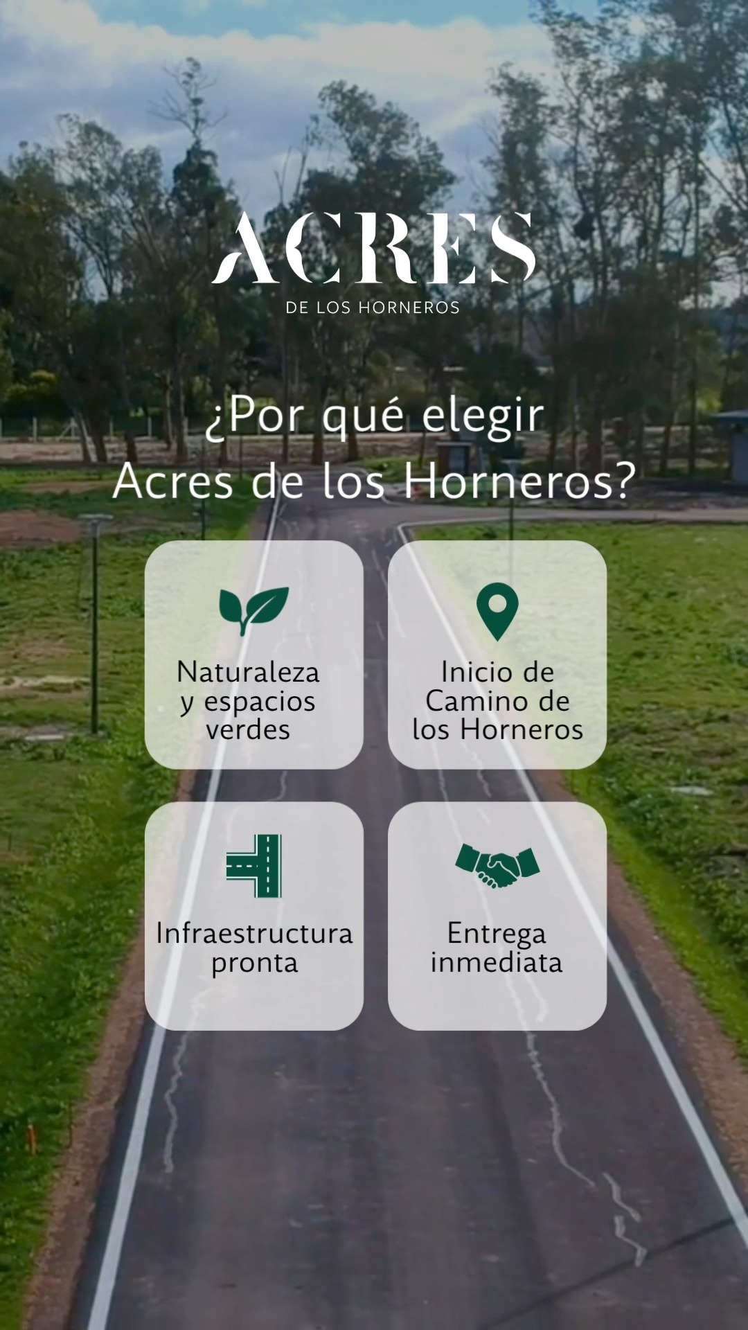 🌿 Hay muchas razones para elegir dónde construir tu futuro.  En Acres encontrás naturaleza y espacios verdes, una ubicación estratégica al inicio de Camino de los Horneros, infraestructura pronta y entrega inmediata.  🏡 Todo listo para empezar cuando vos decidas. Lotes desde USD 150.000.  📲 ¡Contactanos para brindarte toda la información! 094 464 351