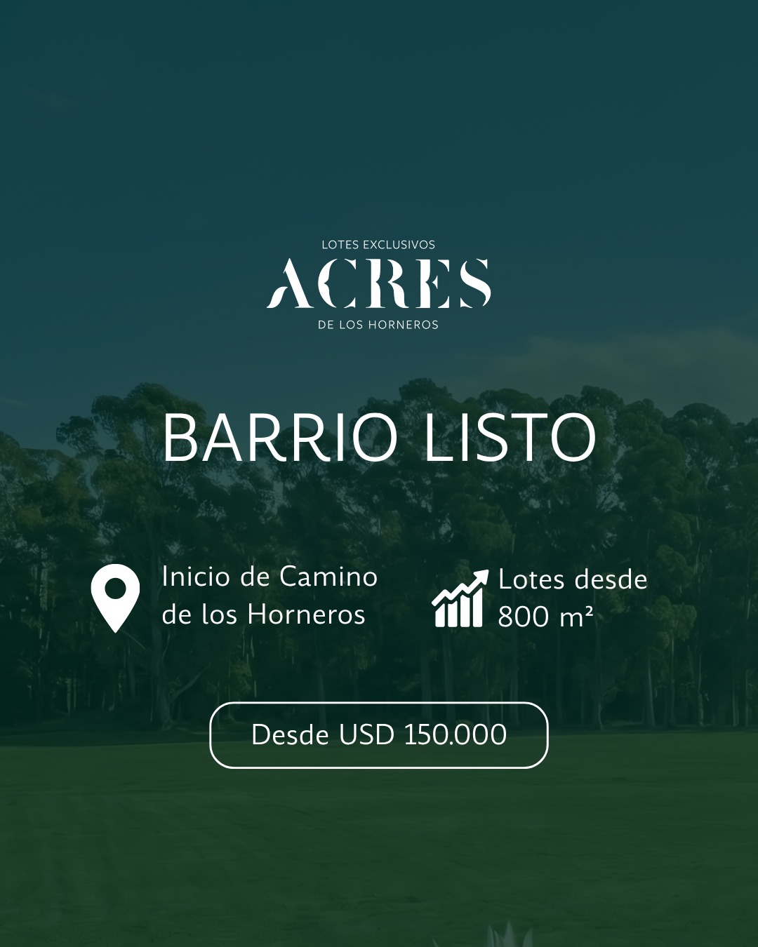 🏡 Si estás pensando en tu próxima casa, empezá por elegir dónde querés vivirla.  Conocé Acres de los Horneros y descubrí todo lo que puede empezar acá.  📲 ¡Contactanos para brindarte toda la información! 094 464 351