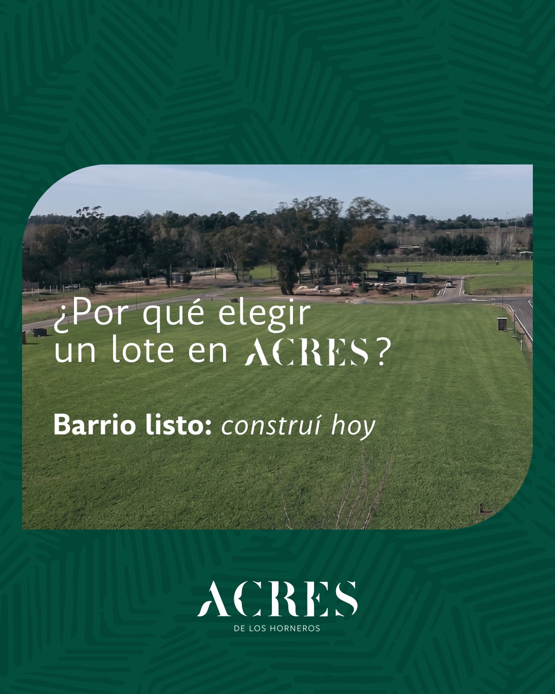 Hay decisiones que empiezan por encontrar el lugar indicado. 🌿🏡 En Acres de los Horneros, ese lugar ya está listo para que des el próximo paso. Elegí tu lote, escriturá hoy y empezá a proyectar la casa que imaginás. Tu búsqueda termina en Acres. 📲 ¡Contactanos para brindarte toda la información! 094 464 351